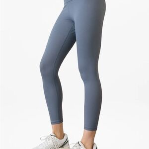 NWT! Athleta Transcend Rib High Rise 7/8 Legging - Shadow Blue Rib (Medium/Tall)